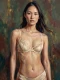 Serene Gaze In Olive (PRT-16861-126028) - Canvas Art Print - 45in X 60in