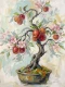Celadon Glaze Pear Bonsai (PRT-15697-125951) - Canvas Art Print - 45in X 60in