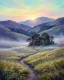 First Light On Shola (PRT-15697-125452) - Canvas Art Print - 48in X 60in