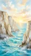 Radiant Coastal Passage (PRT-16861-124479) - Canvas Art Print - 33in X 60in