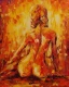Ember And Gold (PRT-16861-124781) - Canvas Art Print - 48in X 60in