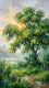 Monsoon Gold On Kadamba (PRT-15697-125993) - Canvas Art Print - 33in X 60in