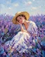 Serenade In The Lavender Field (PRT-16861-125143) - Canvas Art Print - 48in X 60in