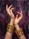 Adornment In Gold (PRT-15697-125578) - Canvas Art Print - 45in X 60in