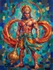 Mosaic Rhythm Of The Hero (PRT-15697-126411) - Canvas Art Print - 45in X 60in