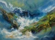 The Sea’s Fierce Roar (PRT-19108-126534) - Canvas Art Print - 42in X 31in