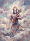 Ascent Through Painted Clouds (PRT-15697-126406) - Canvas Art Print - 45in X 60in