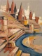 Monumental Stacked Geometry (PRT-15697-126478) - Canvas Art Print - 45in X 60in