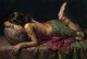Impressionist Figure In Traditional Gold (PRT-16861-127215) - Canvas Art Print - 60in X 40in