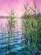 Symphony Of Teal And Reeds (PRT-15697-127039) - Canvas Art Print - 45in X 60in