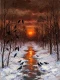 Solitary Path Through Winter Woods (PRT-15697-126838) - Canvas Art Print - 45in X 60in