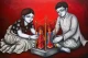 The Doll’s Wedding (ART-19142-127664) - Handpainted Art Painting - 36in X 24in
