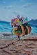 Beach Life (ART-329-127660) - Handpainted Art Painting - 12in X 17in