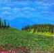 Acrylic Painting- Medow Of Serenity (ART-18425-127697) - Handpainted Art Painting - 22in X 22in