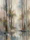 Rain Through Forest Trees (PRT-15697-127865) - Canvas Art Print - 45in X 60in