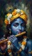 Melody In Cobalt Blue (PRT-15697-128135) - Canvas Art Print - 33in X 60in