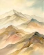Pale Mountain Veil (PRT-15697-128204) - Canvas Art Print - 48in X 60in