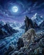 Stalking The Frozen Rocks (PRT-15697-126684) - Canvas Art Print - 48in X 60in