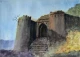 Fort Sinhagarh In Summer (ART-19322-128410) - Handpainted Art Painting - 14in X 10in