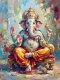 Cerulean Harmony Of The Deity (PRT-15697-128471) - Canvas Art Print - 45in X 60in