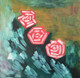 Flowers, Roses, Abstract, Garden, ,Red Roses (12'' x 12'' inch),ART_827_5380,Artist : Kalpana Dave,Oil On Canvas