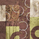 Fermana - 24in X 24in,26Circle04_2424,Yellow, Brown,60X60 Size,Modern Art Art Canvas Painting