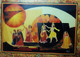 Krishna Ras leela with Gopis (ART_1454_12069) - Handpainted Art Painting - 26in X 38in