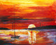 FR_1523_12295,experience beauty of sunset,beautiful sunset,peaceful life,sunset dream,silence,Beauty of Sunset,Artist : Community Artists Group,Oil