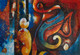 Ganesha paintings,shree paintings,Lord ganesha paintings,bappa paintings,Shree Ganesha Namaha ,FR_1523_12341,Artist : Community Artists Group,Acrylic