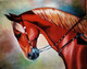 red horse, realism, acrylic,Power, success,strength,animal,drwaing roo, lobby, living room, office,Red Horse:Symbol Of Power & Success,ART_1669_13797,Artist : Neha Jain,Acrylic