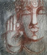 binod, binod das, buddha,Buddha,ART_1667_13840,Artist : BINOD KUMAR  DAS,Charcoal