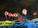 MUSHROOM, FANCY, UMBRELLA, AUSTRELIA,MUSHROOM DELIGHT,ART_1664_13983,Artist : SHAILEYEE  DAS,Poster Colors