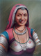 rajasthani, lady,Rajasthani Lady,ART_1090_14415,Artist : Mohan Verma,Oil