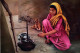Rajasthani Lady (ART_1090_14412) - Handpainted Art Painting - 36in X 24in