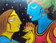 krishna expression,Krishna Expressing Love,ART_1552_14677,Artist : Nidhi Jain,Oil