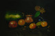 Fruits, still life, flowers, atmosphere,Copper Jar with Fruits and Flowers- Still Life,ART_1442_11884,Artist : Arun Akella,Oil