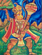 hanuman,abstract,indian gods,indian art,hanuman,ART_1315_11242,Artist : Sujan Babu,Water Colors