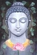 Buddha with lotus (ART_1522_15147) - Handpainted Art Painting - 24in X 36in