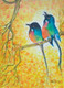 Birds painting.,Love Birds .,ART_1435_15399,Artist : Kalyani Kshatriya,Acrylic