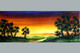 Sunset Village with Palm Trees  (ART_1232_15710) - Handpainted Art Painting - 24in X 12in