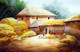 village,rural,landscape,painting,watercolor,bengal,,Bengal Village at Harvest Time,ART_1232_15825,Artist : SAMIRAN SARKAR,Water Colors