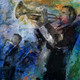 Jazz - 40in X 40in,28Jazz17_4040,Blue, Violet, Mauve,100X100 Size,Modern Art Art Canvas Painting