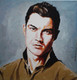 RONALDO FAN (ART_1483_17079) - Handpainted Art Painting - 18in X 18in