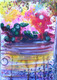 The Abstract view of a Lake with Leaves (ART_2144_17500) - Handpainted Art Painting - 8in X 12in