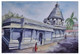 Gokarna temple, monuments, landscape, ,Gokarna Temple Landscape,ART_1489_12145,Artist : Radhika Ulluru,Water Colors