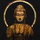 25Buddha27 - 32in X 32in,25Buddha27_3232,Black, Dark Shades,80X80 Size,Buddha;Latest Collection Art Canvas Painting