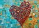 love, marriage, heart, romance, knife, oil, harmony, peace,Love,ART_1718_18640,Artist : Prabhmeet Kaur  Dang,Oil
