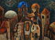 FACESCAPE, KNIFE WORK, KNIFE ART, MULTI HOUSES,FACESCAPE - 2,ART_2529_19029,Artist : Ramesh Pidugu (Seller),Acrylic