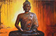 Buddha (ART_2562_19106) - Handpainted Art Painting - 54in X 25in