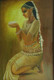 portrait,praying beauty,ART_2743_19629,Artist : Dinesh Mathur,Oil